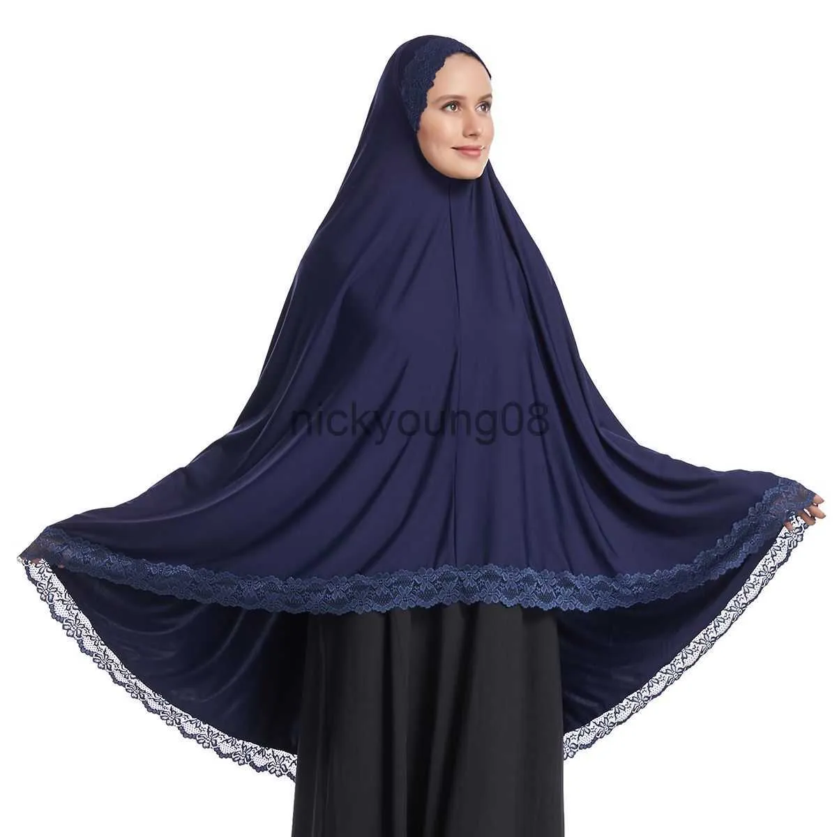 Sjalar Muslimsk Islamisk Ramadan Kvinna Lång Khimar Hijab Solid Mjuk Bön Hijab Elegant Modest Lätt Bön plagg Eid Arab Niqab x0711