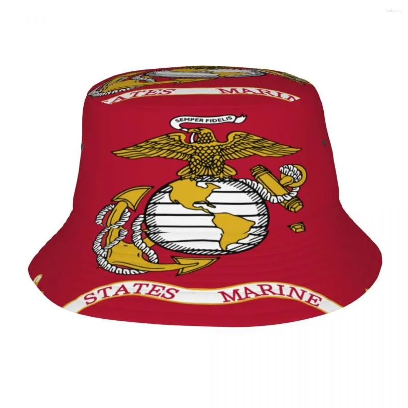 Baretten Mode Emmer Hoeden Visser Caps Voor Vrouwen Mannen Gorras Zomer Vlag Van De United States Marine Corps