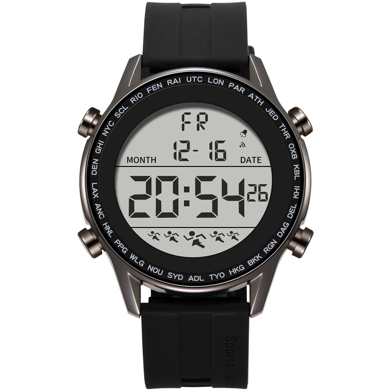 SYNOKE Sportklockor för män Ultratunn design Big Numbers Digital Watch Man Vattentät Casual Elektronisk klocka Reloj Hombre