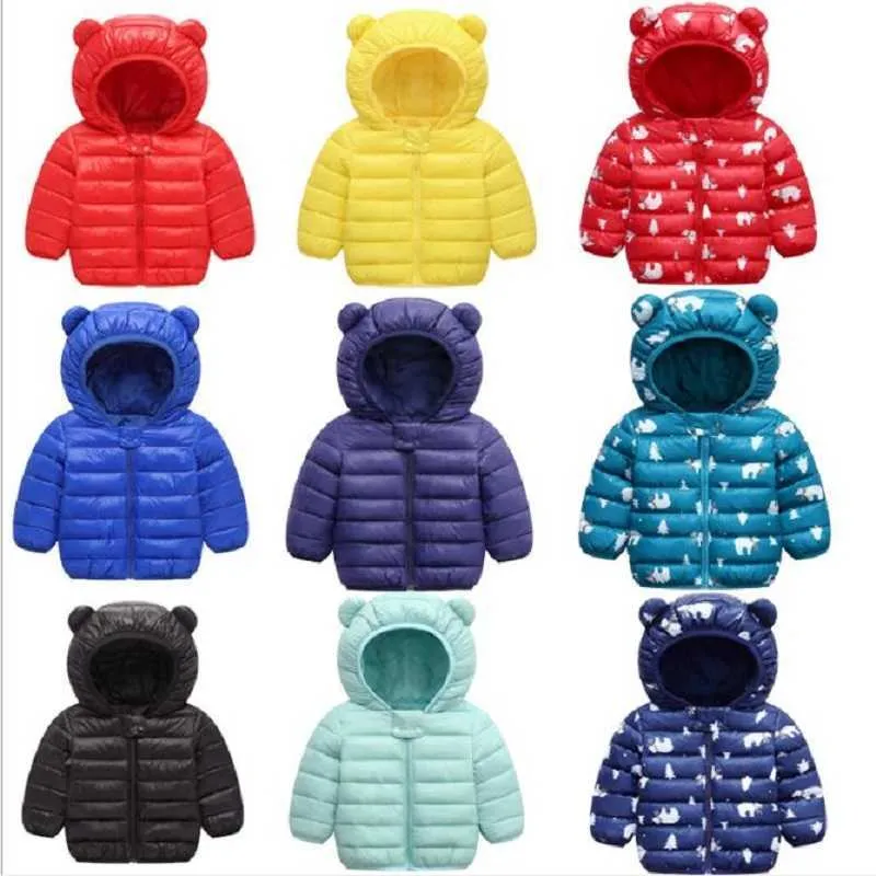infant boy winter Warm clothes kids baby girls hooded coat Cartoon costume 2020 fashion children Outerwear Clothing cottons 0-5Y