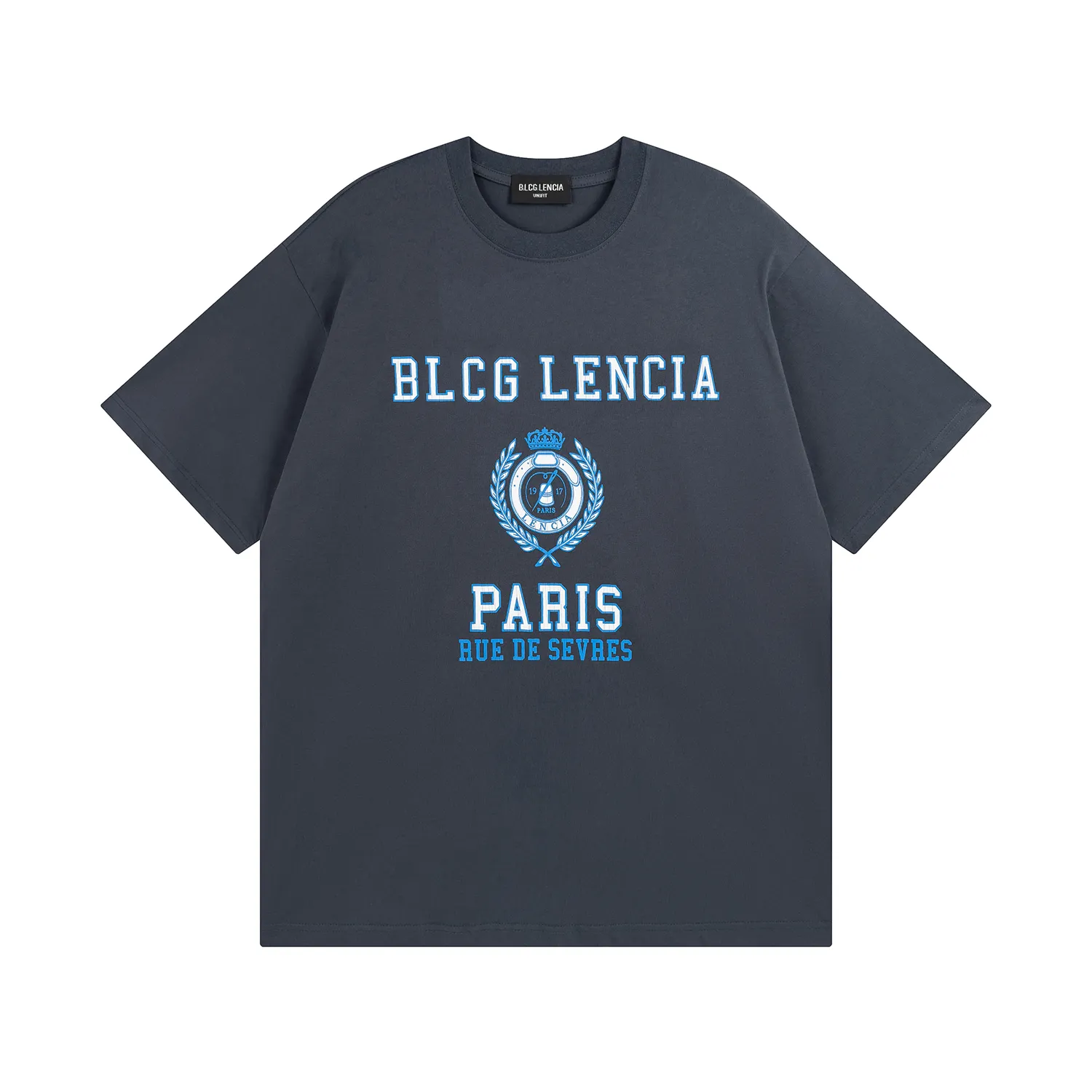 BLCG LENCIA 2023 Summer New 250g 100% Cotton Fabric T-shirt Men High Quality Print Color Drop Sleeve Loose Tshirts Oversize Tops 2023297