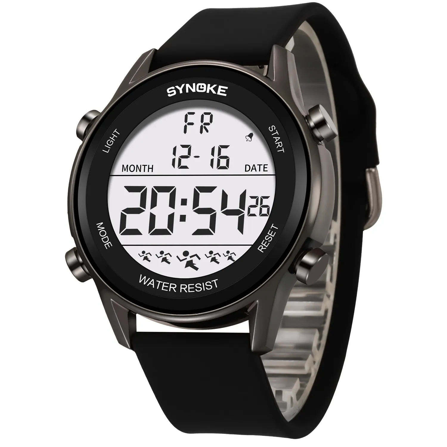 Waterdichte Horloges Man Digitale Horloge SYNOKE Merk Grote Nummers Gemakkelijk Te Lezen Ultradunne Mannen Militaire Horloge relogio masculino