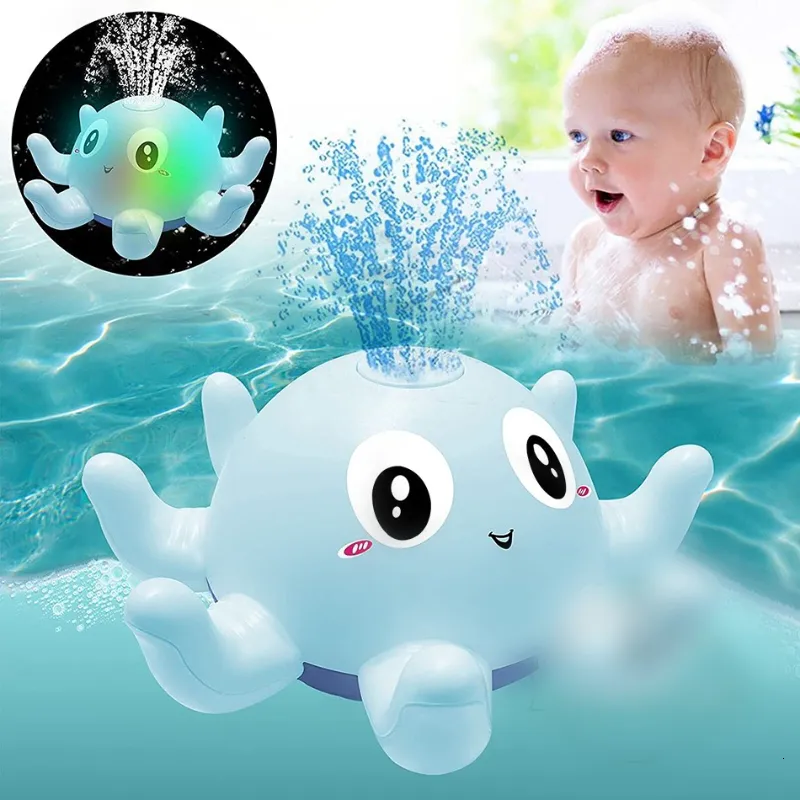 Sand Play Water Fun Baby Bath Toys Spray Shower Bading For Kids Electric Whale Ball With Light Music Led Ool Bathtub Toy 230711