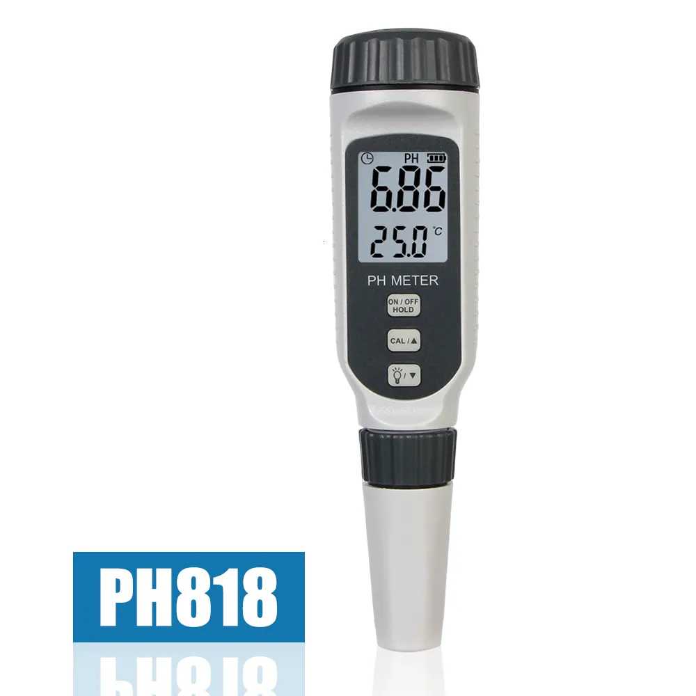 PH Meters Acidity Meter pH818 Pen Type Water Quality Tester Professional pH Meter Acidometer for Aquarium Portable Measuring pH818 230710