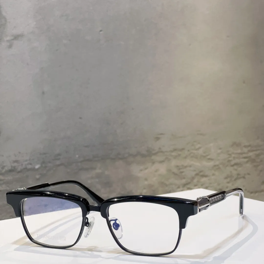 Titanium Gold Half Rim Eyeglasses For Men With Optical