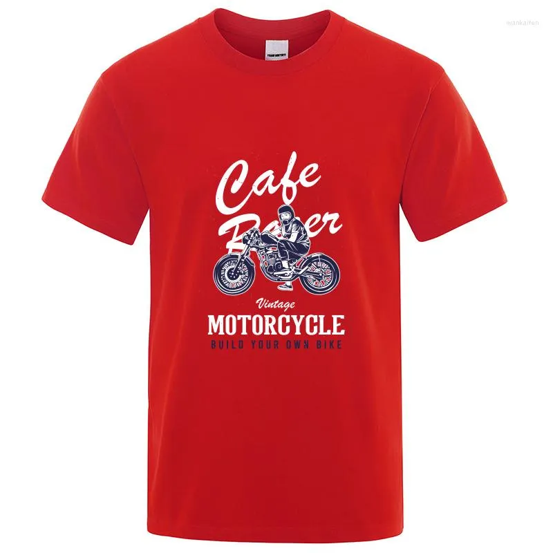 Męskie koszulki Man Man Summer Tee-Shirt noś męską odzież koszulki z krótkim rękawem koszulka San Francisco Motocykl motocyklowa T-shirt dla dorosłych