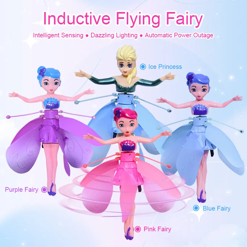 Led Rave Toy Magic Flying Fairy Princess Doll Flying Doll Toys for Girls Flying Pixie Dolls Infrared Induction Control Toy Mini Drone Toys 230710