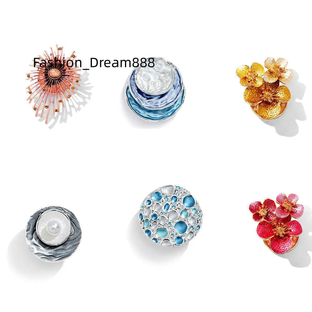 bijoux Designer Button Blue hijab Brooch pin Women designer customized korea scarf magnet brooch magnet