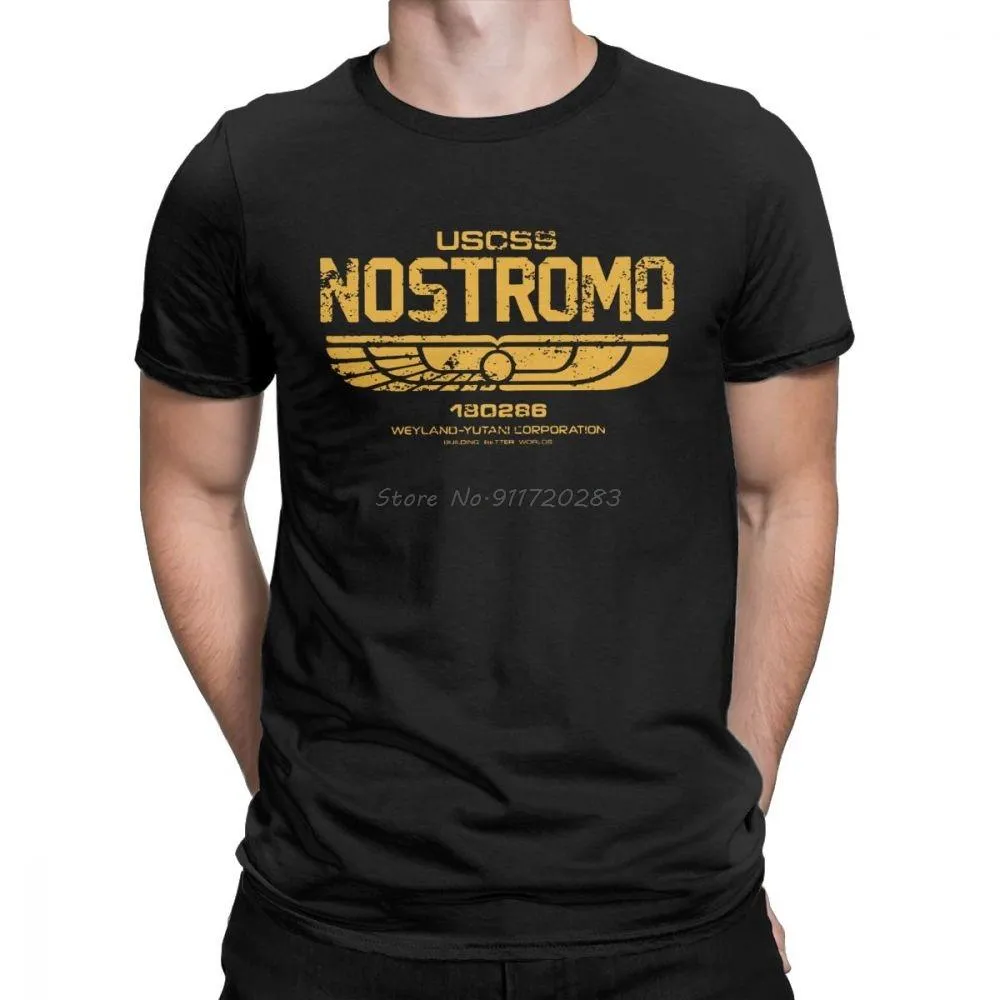 Raincoats Men Alien Weyland Yutani Corp Nostromo Crew T Shirts Uscss Pure Cotton Tops Amazing Short Sleeve Crewneck Tees Gift Tshirts