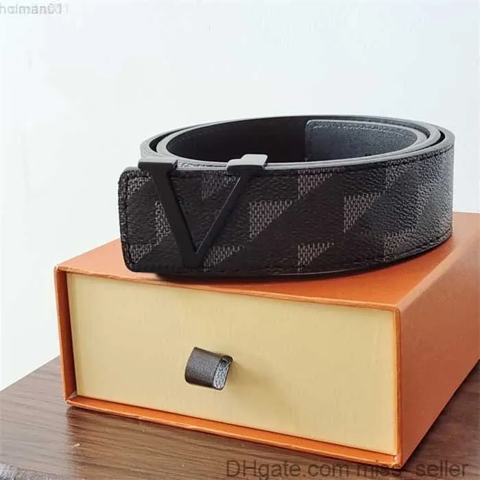 Luxus 2022 Design Herrengürtel Fashion Männer Leder Schwarze Business Gürtel Frauen Gold Schnalle Womens Classic Cassing CEINTURE mit Orange Box Missseller