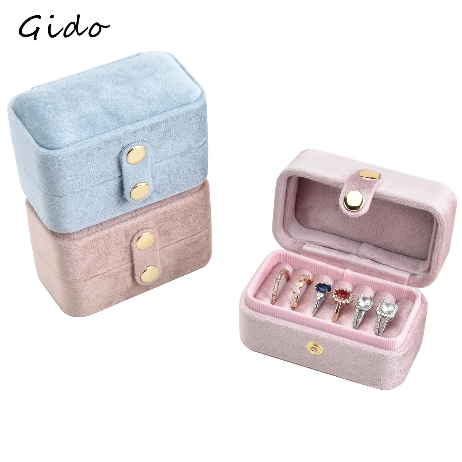 Schmuckschatullen Mini Ring Aufbewahrungsbox Ohrringe Organizer Ringe Organizador de Joyas Reise Tragbare Frauen Mädchen Geschenk 230710