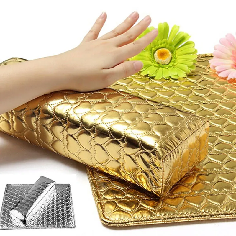 El Rests Altın Gümüş Renk Moda Yumuşak El Tutucu Yastık Yastığı Tırnak Kolu Tırnak Sanatı Manikür Tırnak Araçları 230711