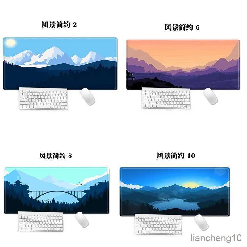 Mouse Pads Wrist 300*600*3MM Nature Landscape Mouse Pad Gaming Custom Computer New Mousepad Desk Natural Rubber Anti PC Mouse Mat Pad R230711