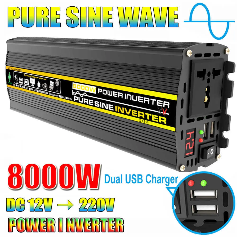 Auto Starthilfe 3000400060008000W Intelligente Power LED Display Smart  Inverter Dual USB Reine Sinus Welle Für Fahrzeug Appliance HKD230710 Von  39,99 €