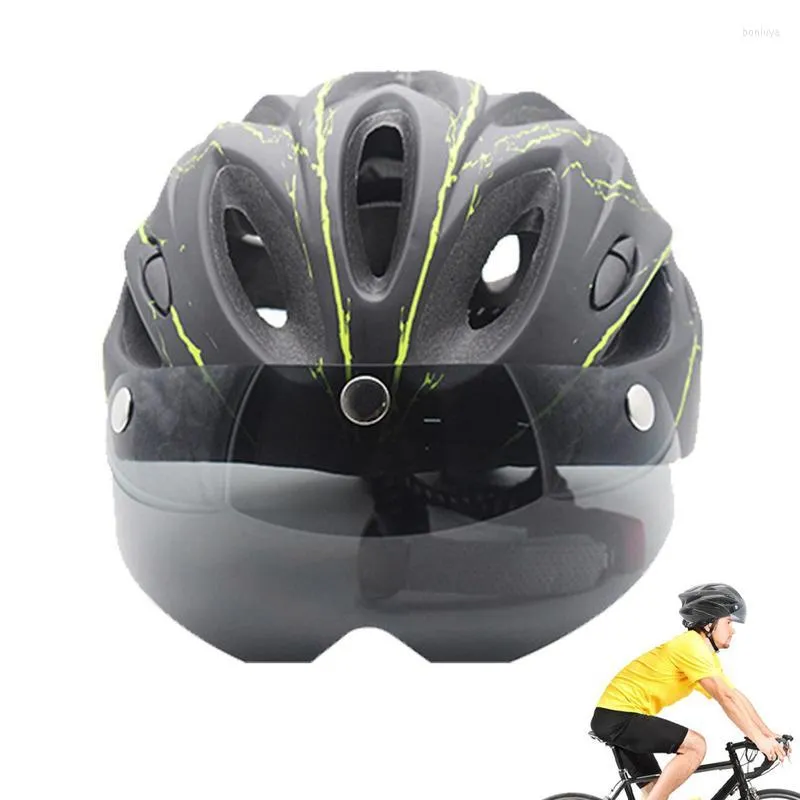 Caschi da moto ciclismo con occhiali magnetici Road Mountain per adulti bici staccabile leggera