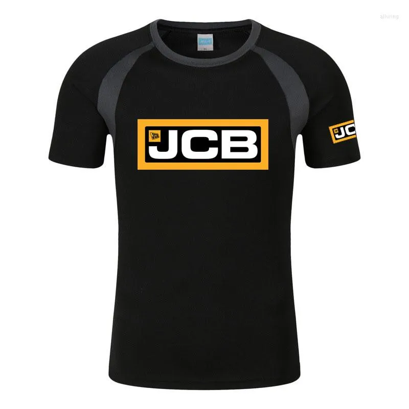 メンズTシャツミッドナイトスター掘削機JCB印刷ファッション2023夏の半袖クイック乾燥スリムオールマッチカジュアルTシャツトップ