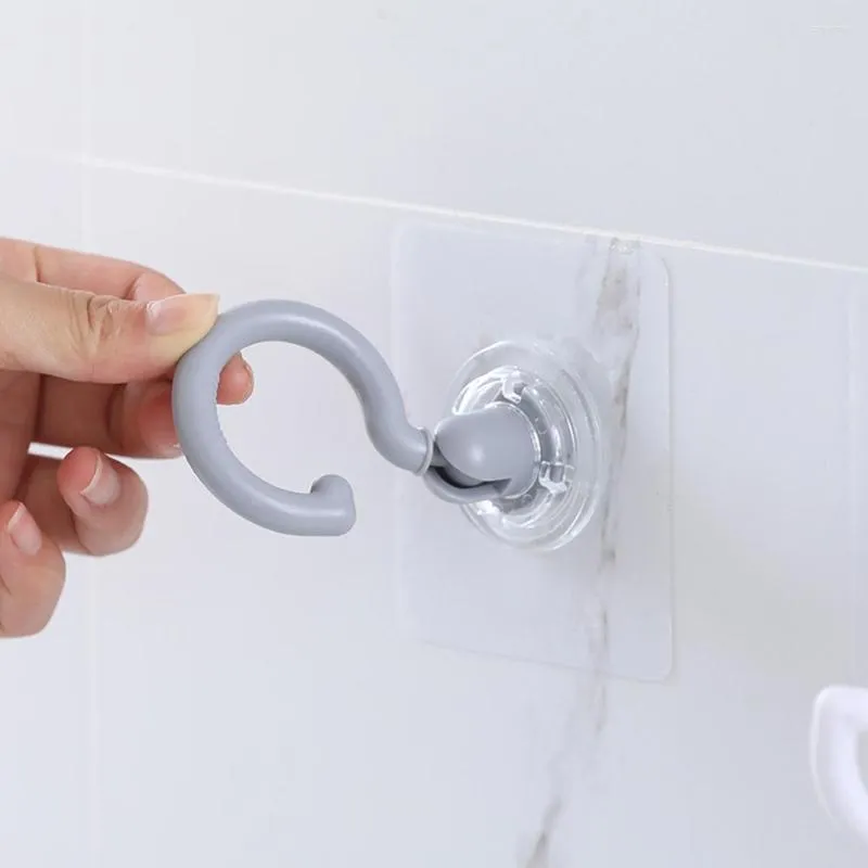 Ganchos 5 uds perchas giratorias autoadhesivas soportes de almacenamiento de pared baño cocina puerta para llaves toallas gancho colgante