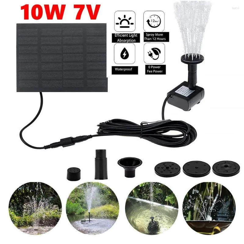 Luchtpompen Accessoires Solar Fontein Pomp Met 6 Nozzles Panel Aangedreven Water Zwembad Vijver Tuin Sprinkler Sproeier