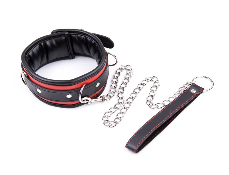 Læder Og Jern Kæde Link Svamp Fyld Bdsm Slave Halsbånd Kvinder Bondage Krave Sexlegetøj Til_voghion.com