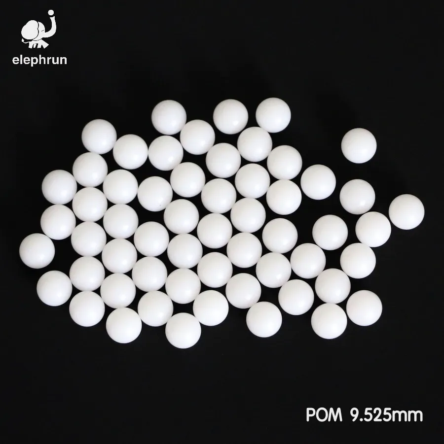 3/8 ''(9.525mm) Delrin (POM) / Celcon plastikowe kulki stałe do elementów zaworów, łożyska o niskim obciążeniu, zastosowania gaz/woda