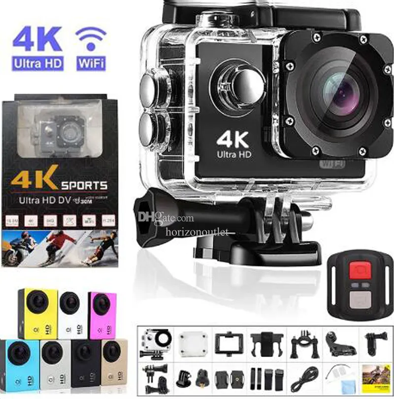 4K HD Ultra Sports Action -Videokameras WiFi Fernbedienung Aufnahme Camcorder DVR DV GO WASGEFORTE PRO MINI HELM 1PC