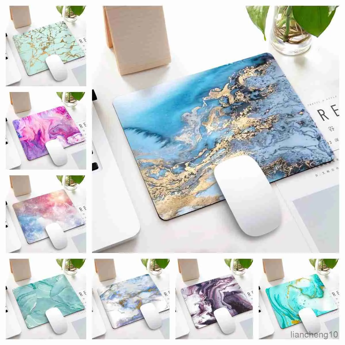 منصات الماوس على غرار الرسغ رخام موسباد المطاط للألعاب مكتب كمبيوتر MASE MOUSE PAD PAD WRIST MAT OFFICE SETORIES R230711