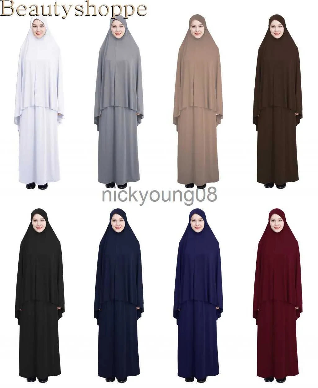 Scialli Full Cover Abito da preghiera per donne musulmane Niquab Sciarpa lunga Khimar Hijab Islam Grandi vestiti sopra la testa Jilbab Ramadan Arab Middle East x0711