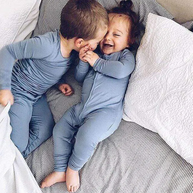 Pajamas Kids Tales Spring Bamboo Fiber Baby Childrens Pajamas Sets