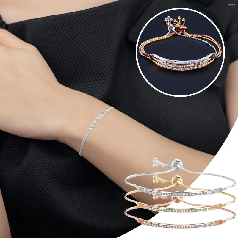 Charm-Armbänder für Damen, vergoldet, mit Zirkonia, klassisches Tennisarmband, verstellbar, elegant, funkelnder Schmuck, Zubehör, Pulseras
