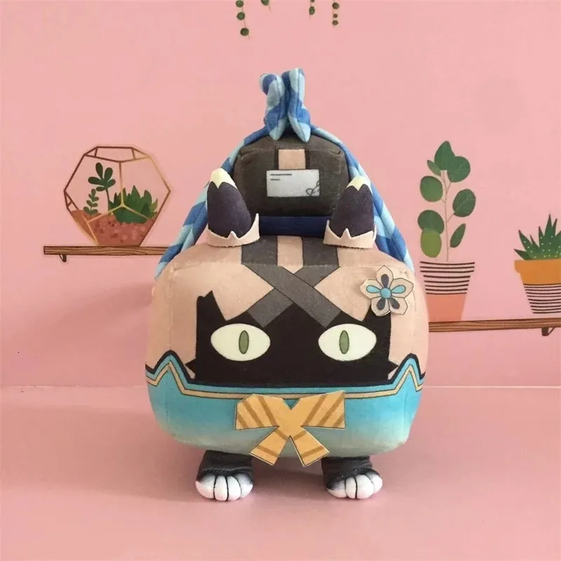 Bambole di peluche Gioco anime Genshin Impact Kirara Cat Express Box Toys 30cm Cartoon Inazuma Puntelli Cosplay Bel cuscino farcito regalo 230710