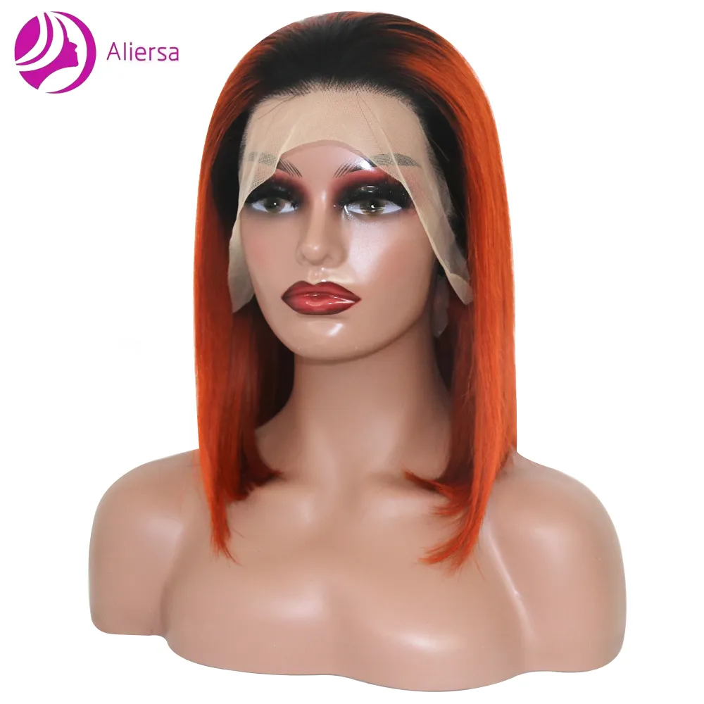 Hot Pink  Money Piece Remy Human Hair Lace Front Wig - UniWigs