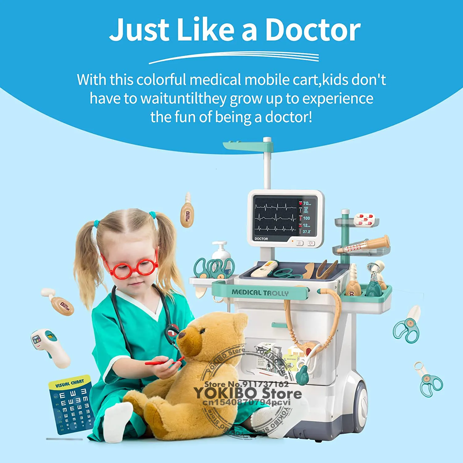 Tools Workshop 26Pcs Pretend Play Toys for Kids Kit Toys for Kids Doctor  Kit Station Set Doctor Kit for Toddlers Baby Toys 230710