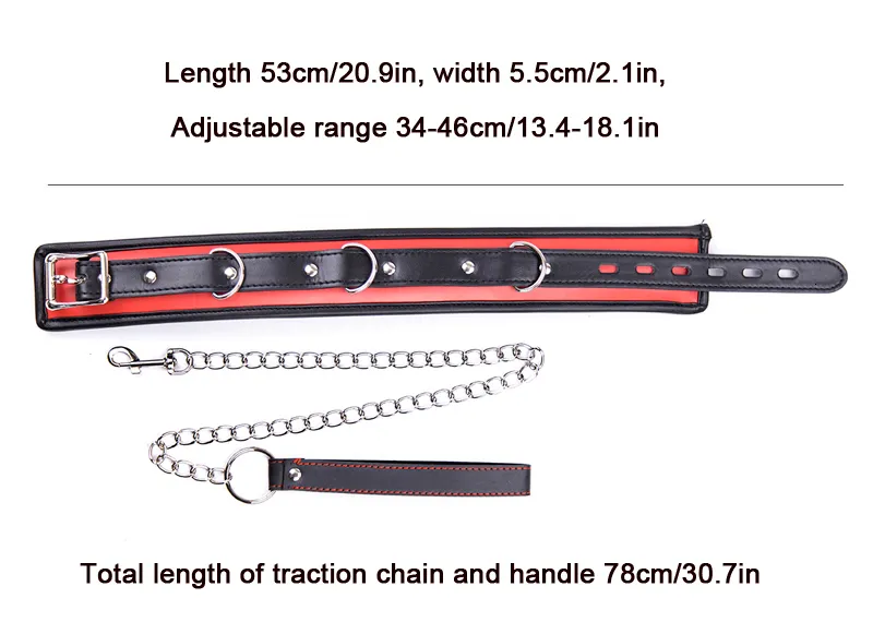 Læder Og Jern Kæde Link Svamp Fyld Bdsm Slave Halsbånd Kvinder Bondage Krave Sexlegetøj Til_voghion.com