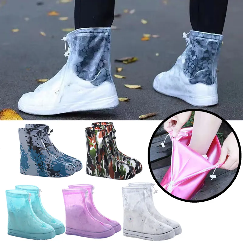 Shoe Parts Accessories Shoes Protectors Waterproof Covers Rain Boots Cover Nonslip Thicker Unisex Outdoor Silicone 230711