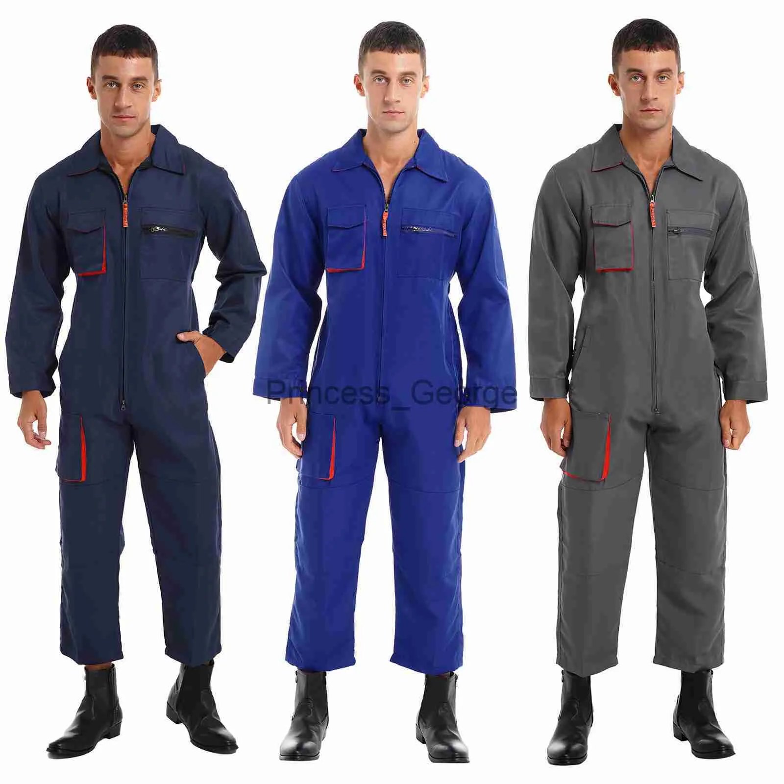 Others Apparel Outdoor Labor Insurance Clothing Cotton Spring Autumn Mens Work Clothes Welding Working Overalls Protective Auto Repair Jumpsuit x0711