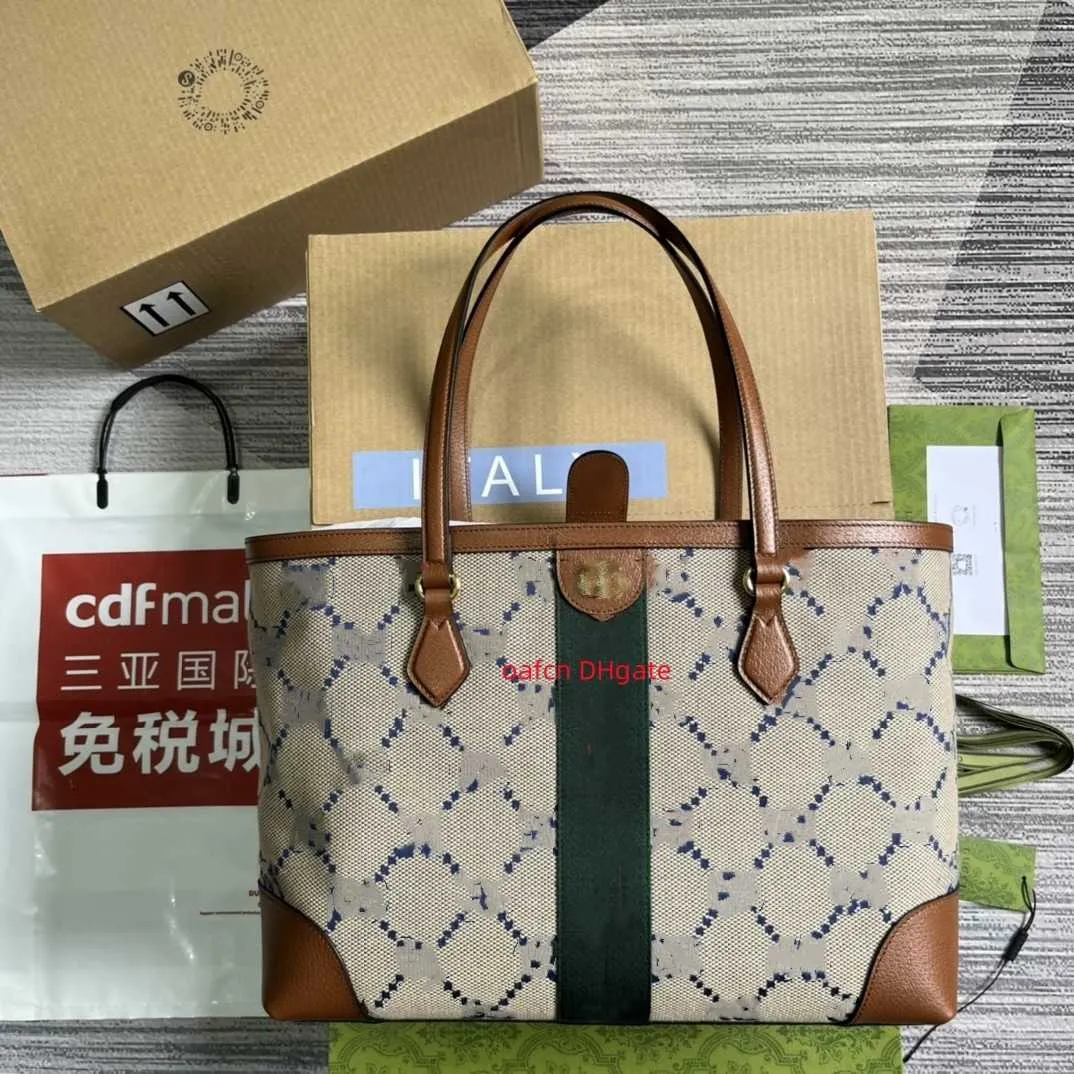 Designer handtas Ophidia serie tas Luxe dames tote schoudertas Crossbody tas Gele canvas tote lederen composiet moeder baby dames portemonnee met
