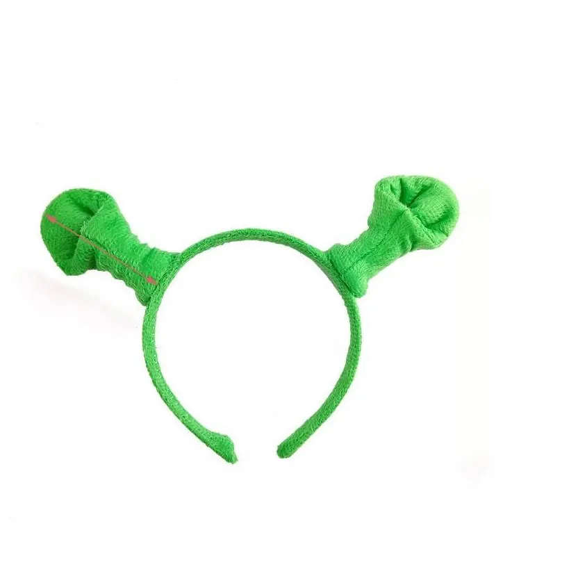 زخرفة الحفلات تسامي عيد الهالوين الأطفال ADT Show Haoop Shrek Hairpin Ears رئيس عصبة رأس الدائرة البند تنكر د DHCPJ