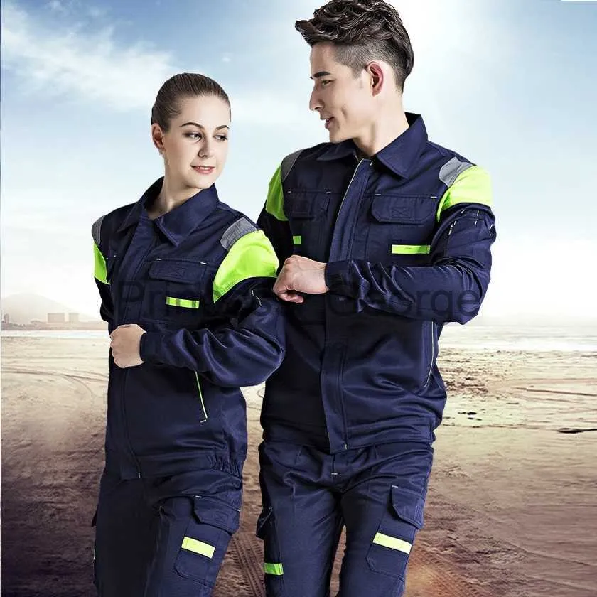 Другие одежды Рабочая костюмы рабочая одежда Мужчины Женщины с длинными рукавами рабочих рабочих рабочих рабочих рабочих мастерской. Отражающий механический рабочий комбинезон x0711