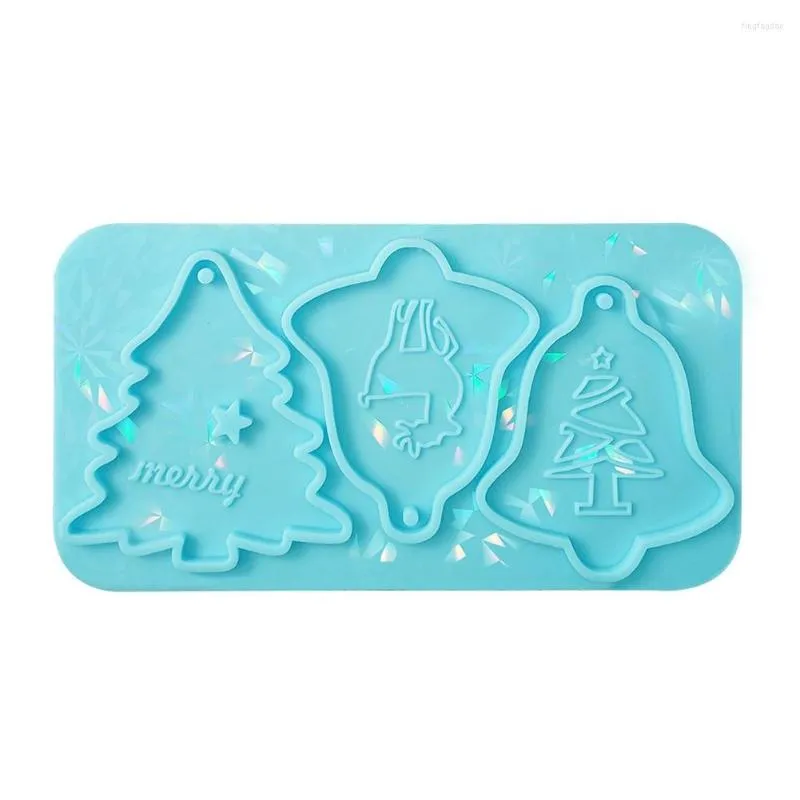 Baking Moulds DIY Crystal Epoxy Resin Mold Holographic Christmas Listing Silicone Pendant A