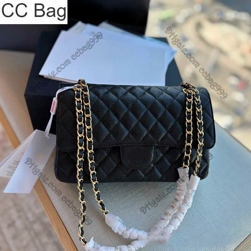 CC Bag Classic Black Caviar Cowhide Flap Bags Designer Quilted Diamond Silver Gold Hardware Luxus-Geldbörsen Schlüsseletui Kartenhalter Geldbörsen Vintage Shoulder Sacoche La