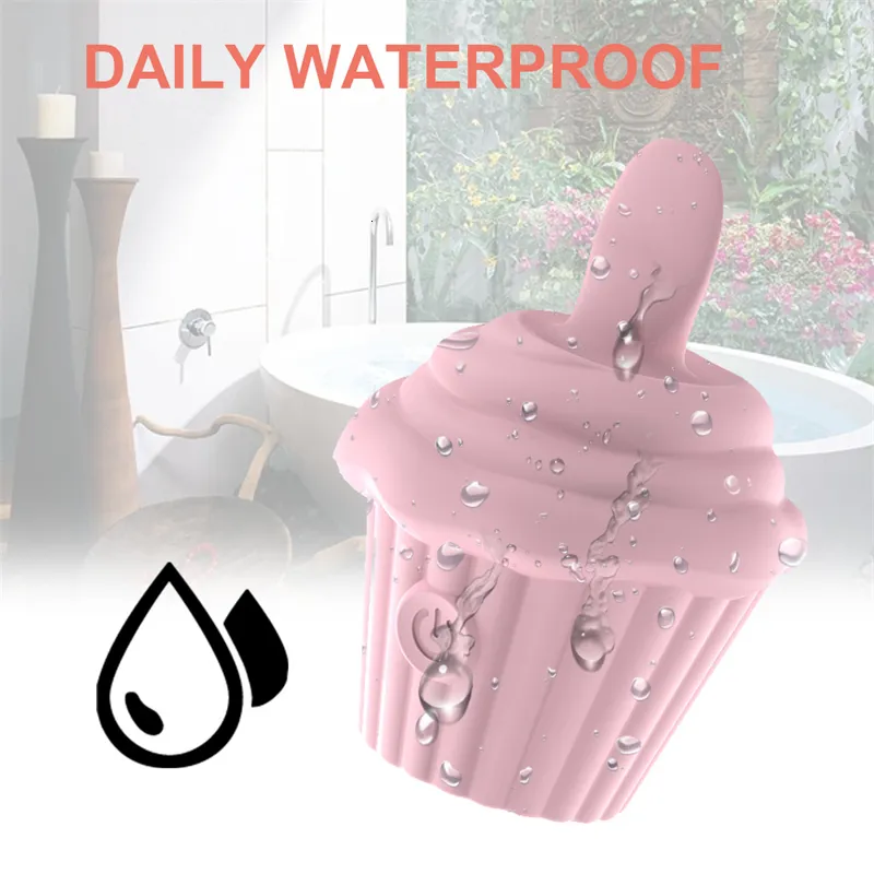 Vibratori Vibratore per gelato Vibratore per punto G femminile Lecca clitoride Stimolatore per capezzoli Lingua orale Massaggio alla figa Sesso_voghion.com