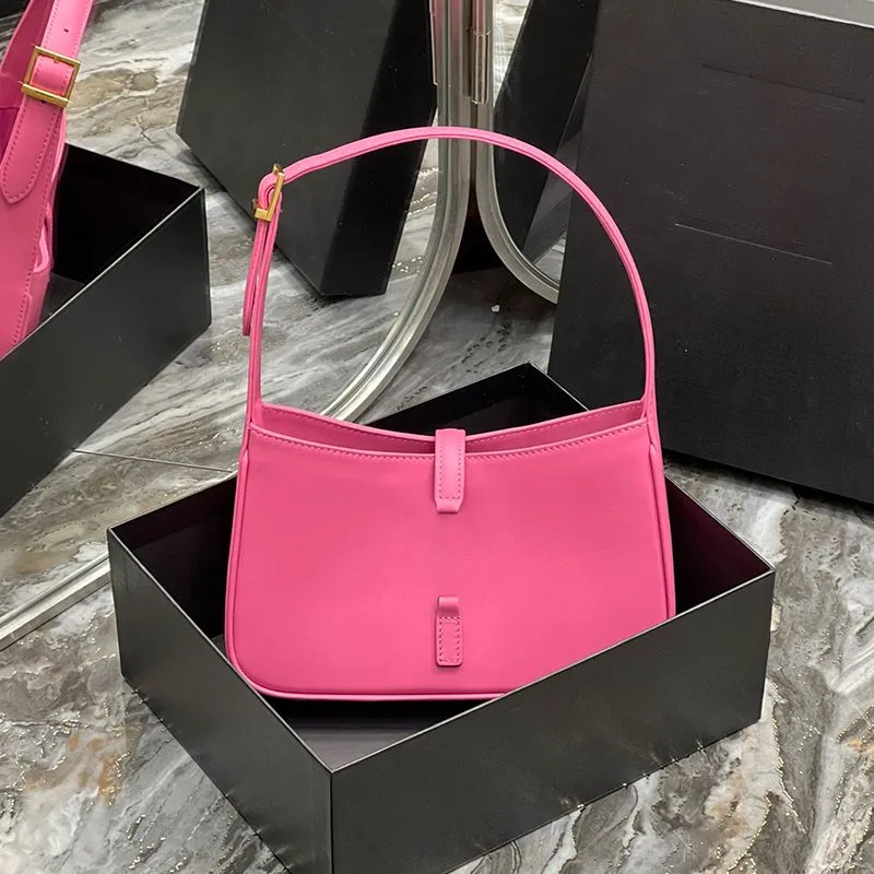 En-axel designer väska påsar handväska hårdvara i guldklaffpåse axelväskor för flickor rose redletter knapp design storlek 25 cm