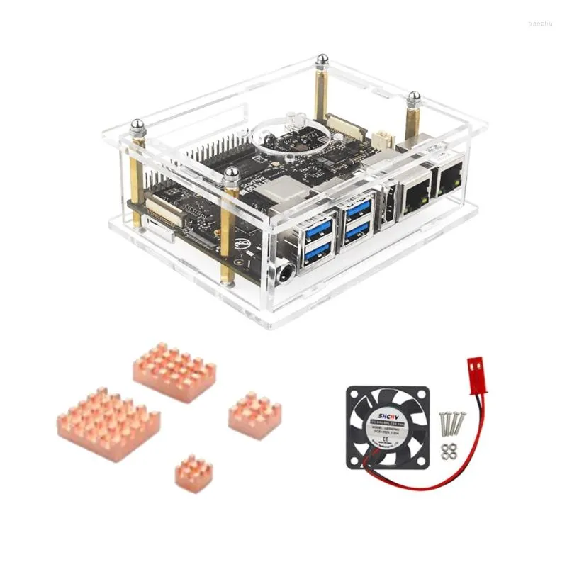 Computer Coolings Clear Acrylic For VisionFive2 RISC-V Board With Cooling Fan And Heat Sink Dropship