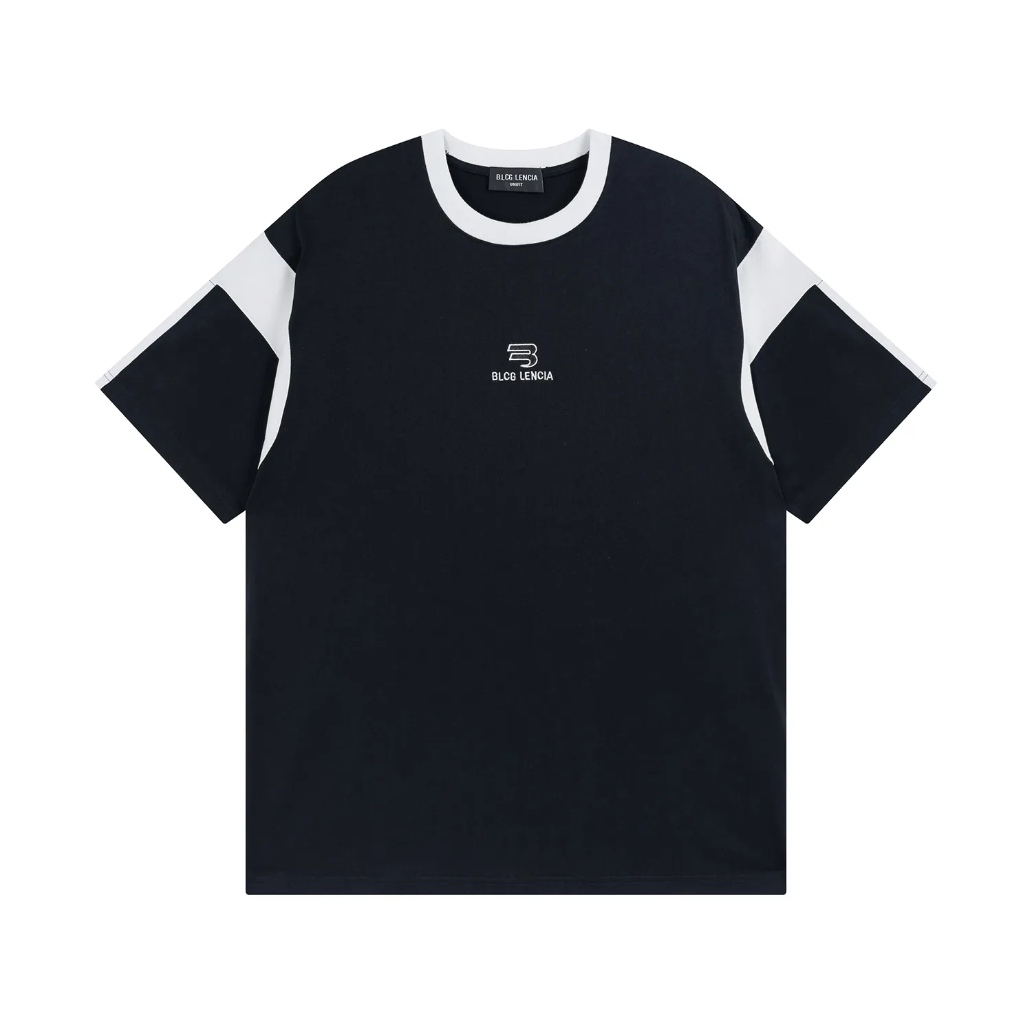 BLCG LENCIA 2023 Summer New 250g 100% Cotton T-shirt Men High Quality Print Color Sleeve Drop Tshirts Oversize Tops 2023276