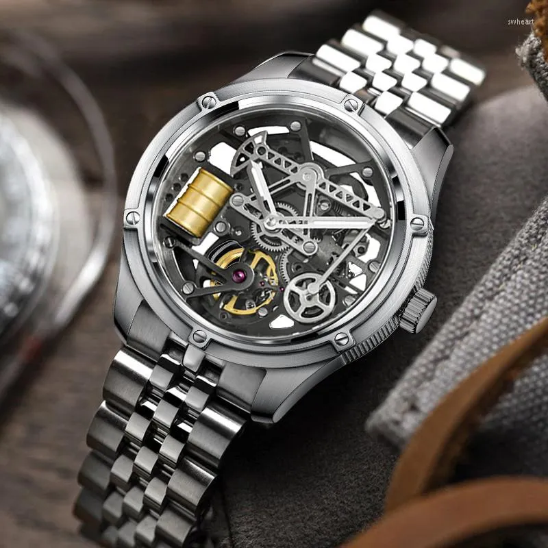 Armbanduhren Relogios Masculinos 2023 Pindu Design Herrenuhren Saphirglas Top Marke Maschinenuhr Männer Business Uhr Miyota 8215 Box