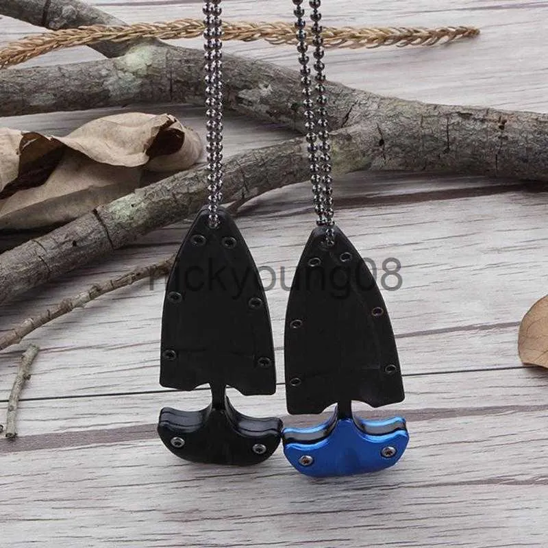 Pendant Necklaces Pendant Necklaces Multifunctional Mini Hanging Necklace Knife Protable Outdoor Camping Rescue Survival Tool Selling x0711