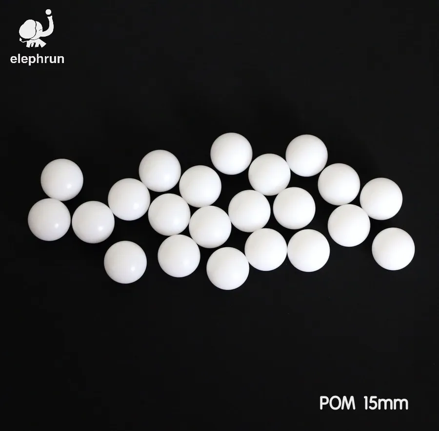 15mm デルリン (POM) / セルコン プラスチック ソリッド ボール、バルブ コンポーネント、低荷重ベアリング、ガス/水用途用