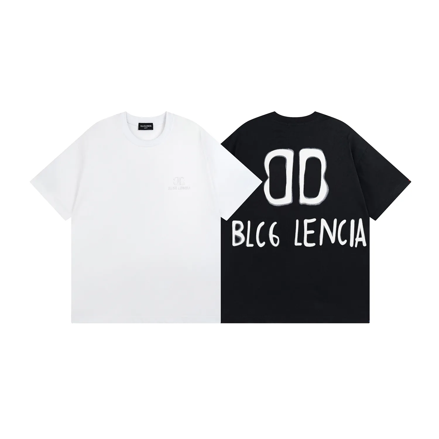 BLCG LENCIA 2023 夏新 250 グラム綿 100% 生地 Tシャツ男性高品質プリントカラードロップスリーブルーズ Tシャツオーバーサイズトップス 2023288
