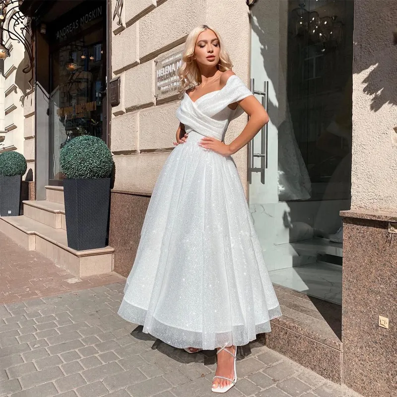 Short bling wedding dresses top