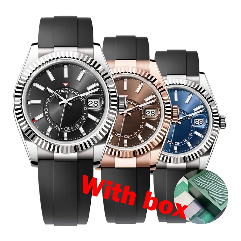 Diseñador automático para hombre reloj KH-aaa calidad Cielo clásico dhgate Estilo Relojes de negocios de alta calidad 42MM Correa de acero inoxidable completa 904L lujo clásico Montre regalo